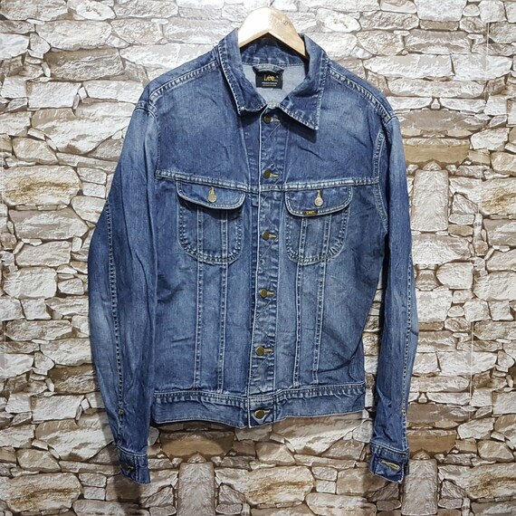Vintage Lee Jean Jacket Windbreaker Men 