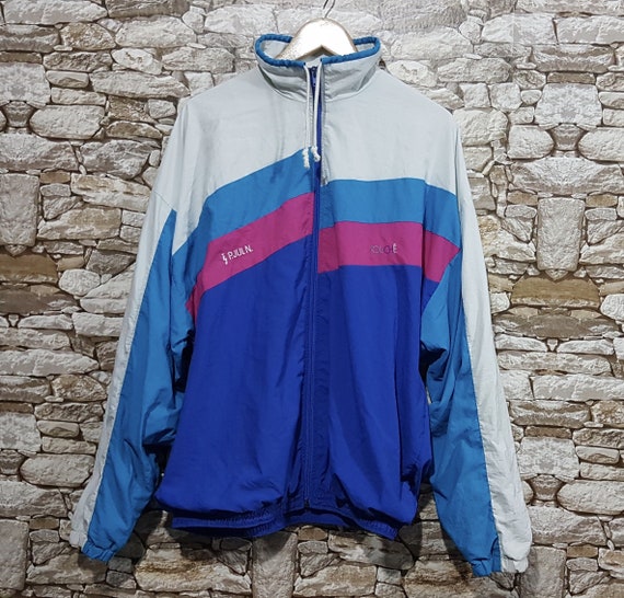 Vintage track top multicolor jacket men size: XL/v