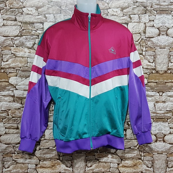 Vintage track Top multicolor jacket men size: L/vi