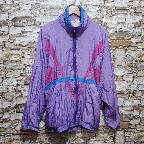 Vintage 90s track top multicolor jacket windbreake