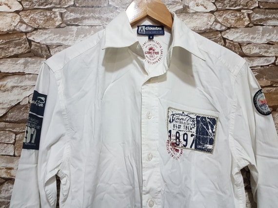 Eerbetoon Volg ons Lokken Vintage Gaastra white Classic Shirt men slim line size: - Etsy 日本