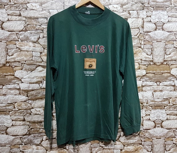 Vintage levis sweatshirt sweater Men green size: L