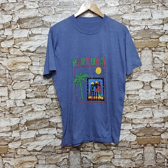 vintage 90s retro Portugal surf Tourist shirt men