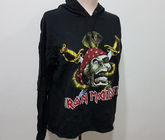 Vintage 90s iron maiden pirate Eddie hoodie sweate