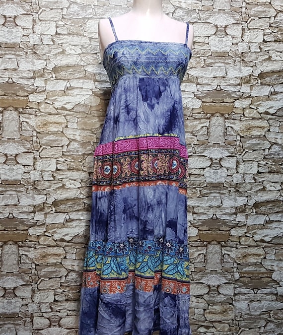 vintage tank dress women/boho hippie Summer chiffo