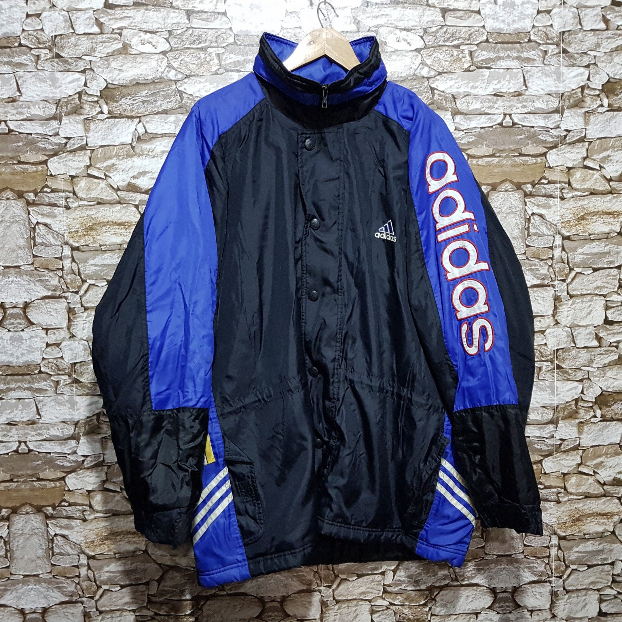 interior Alentar Soportar Vintage 90s Adidas Jacket Windbreaker Men Size: XL /old School - Etsy