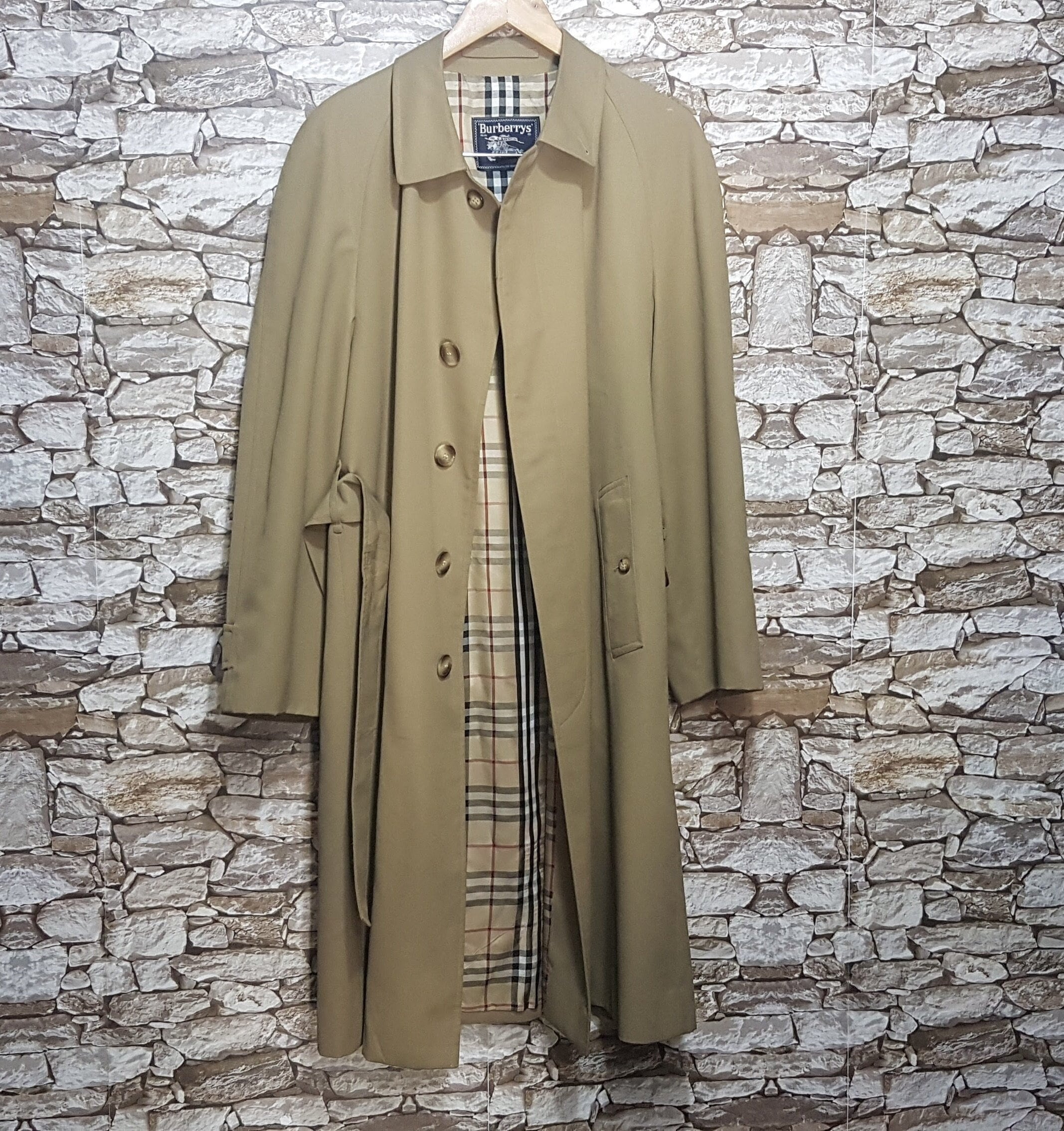 Vintage 90s Burberry Trench Coat Jacket Men Size: 50/M - Etsy