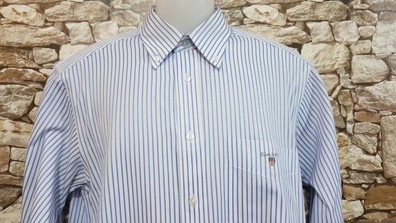 Baleinwalvis Kaal Aardappelen Vintage GANT Shirt Striped Blue Men Size: M/old School Retro - Etsy
