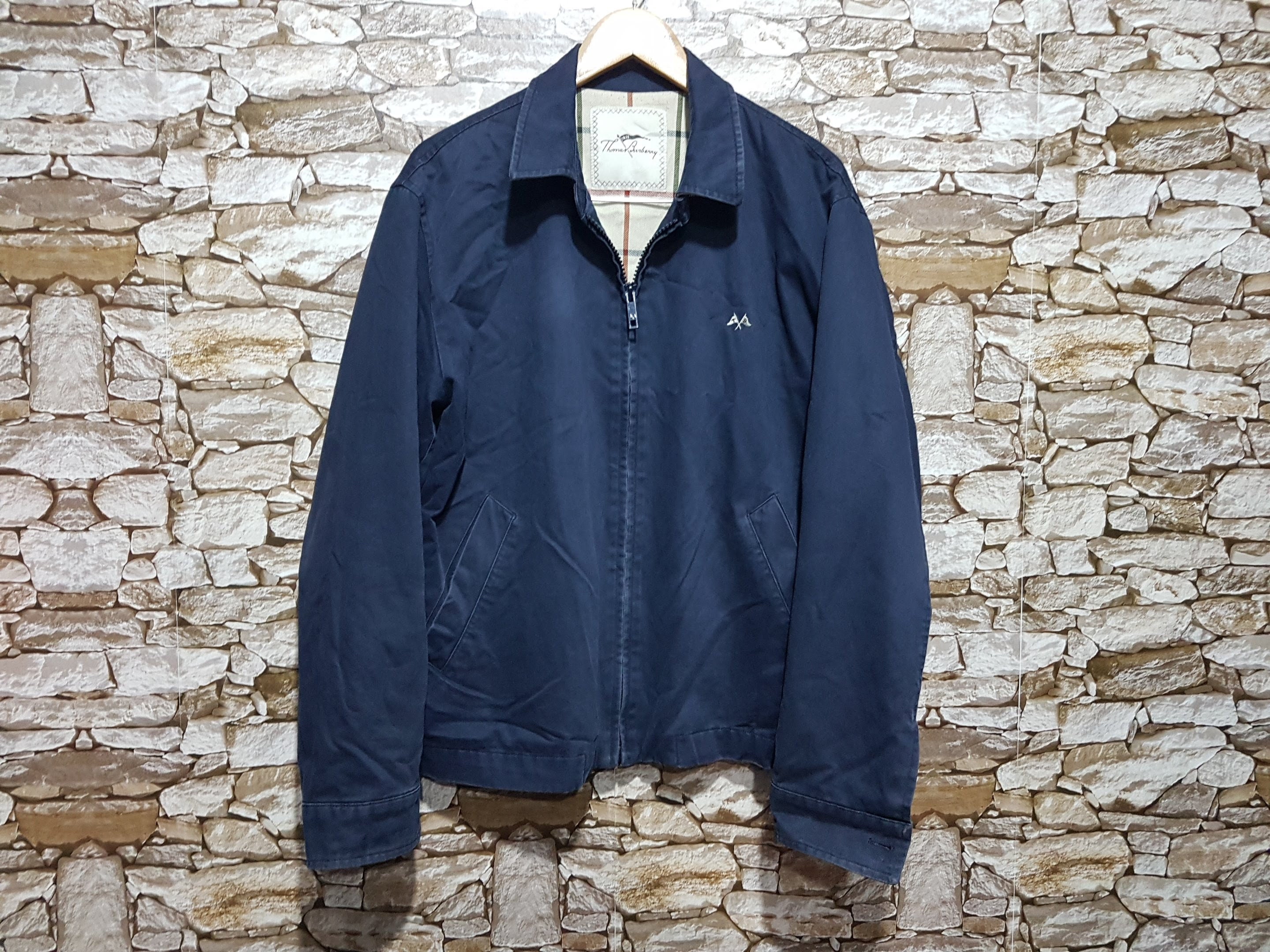 burberry windbreaker blue