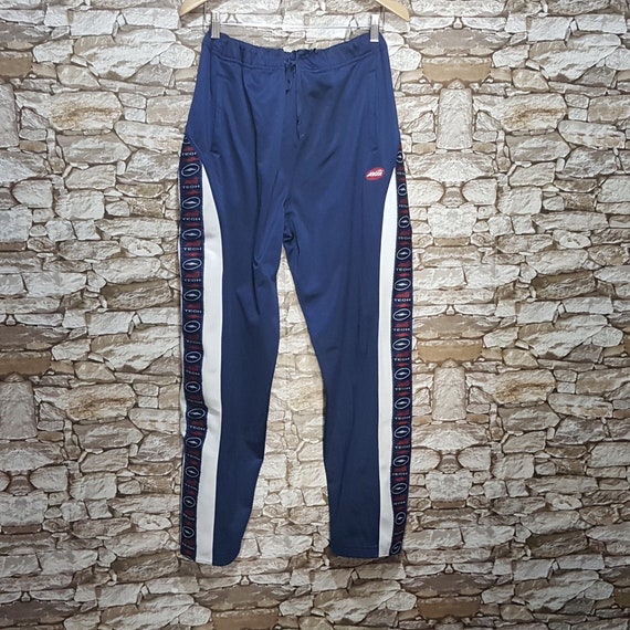 Vintage Avia Track Sports Pants Men Size L Avia Swoosh Blue Etsy