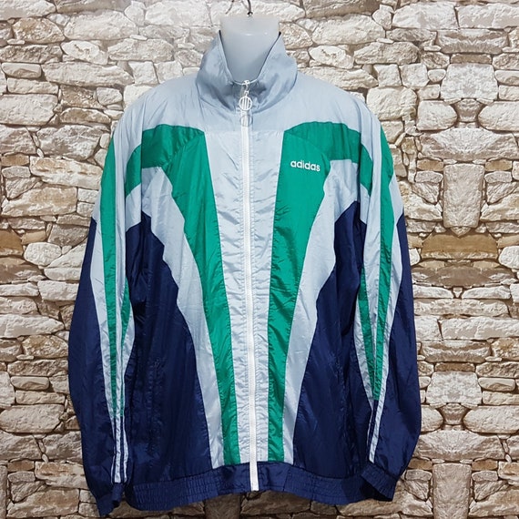 toma una foto Villano hueco Vintage 90s Adidas track top jacket cortavientos hombre talla: - Etsy España