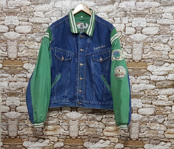 Vintage Patch Jean Jacket Windbreaker 