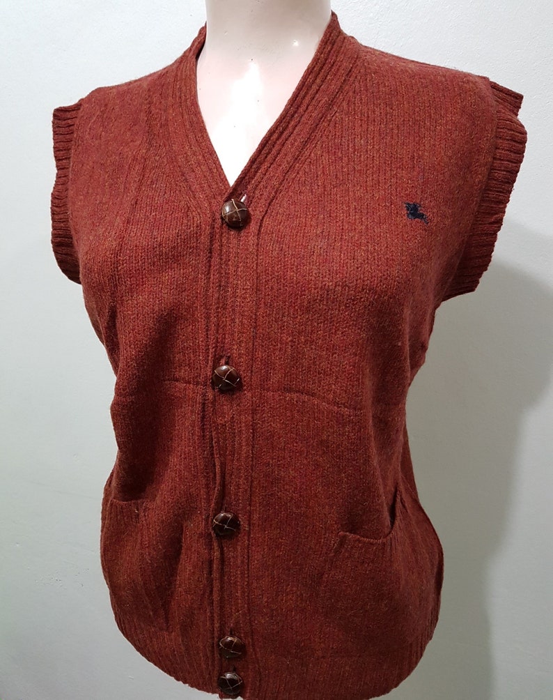 burberry vest womens red