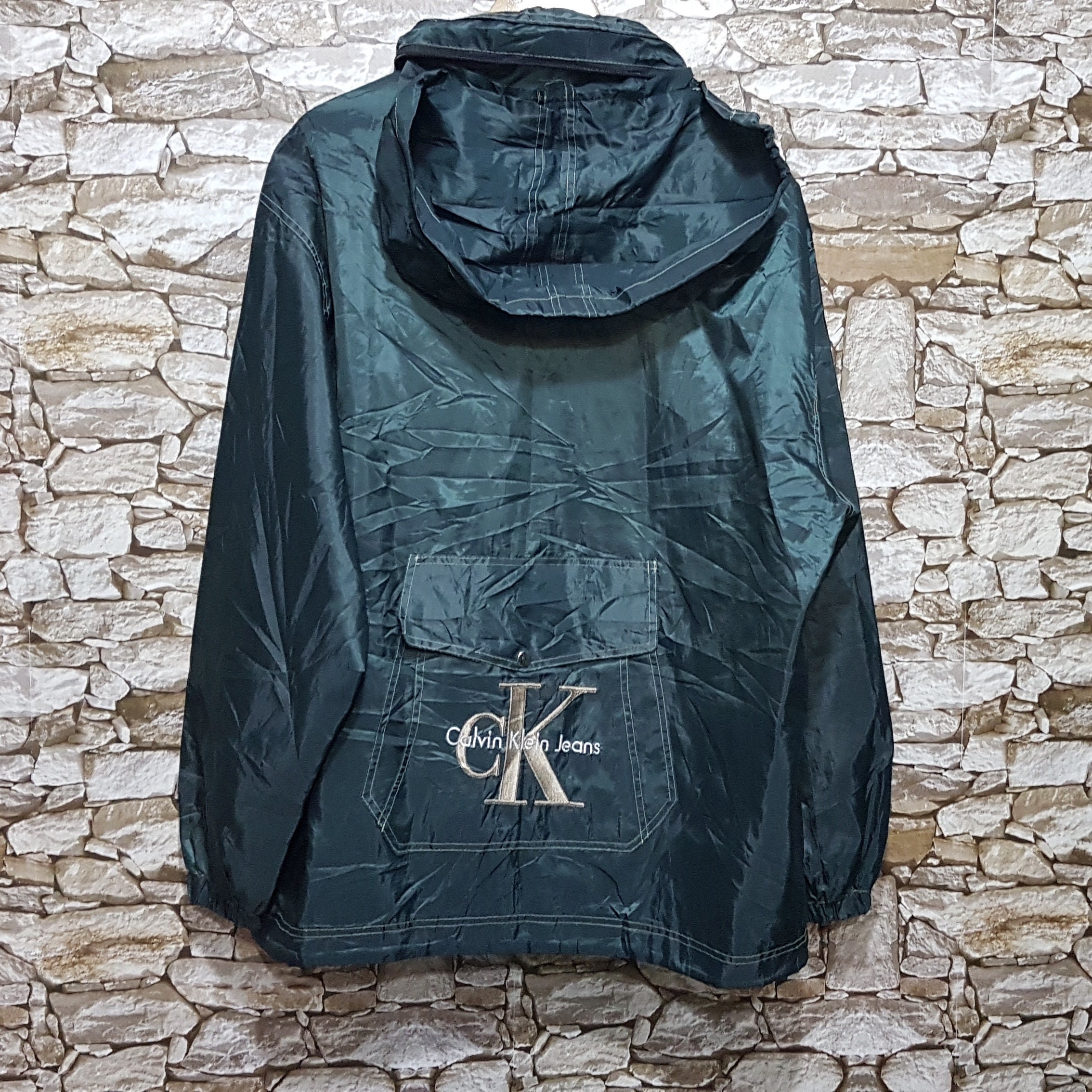 green calvin klein coat