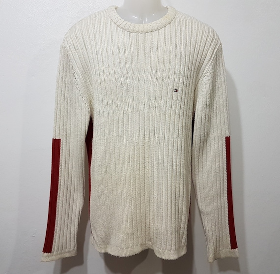 vintage Tommy Hilfiger sweater red white size L kn