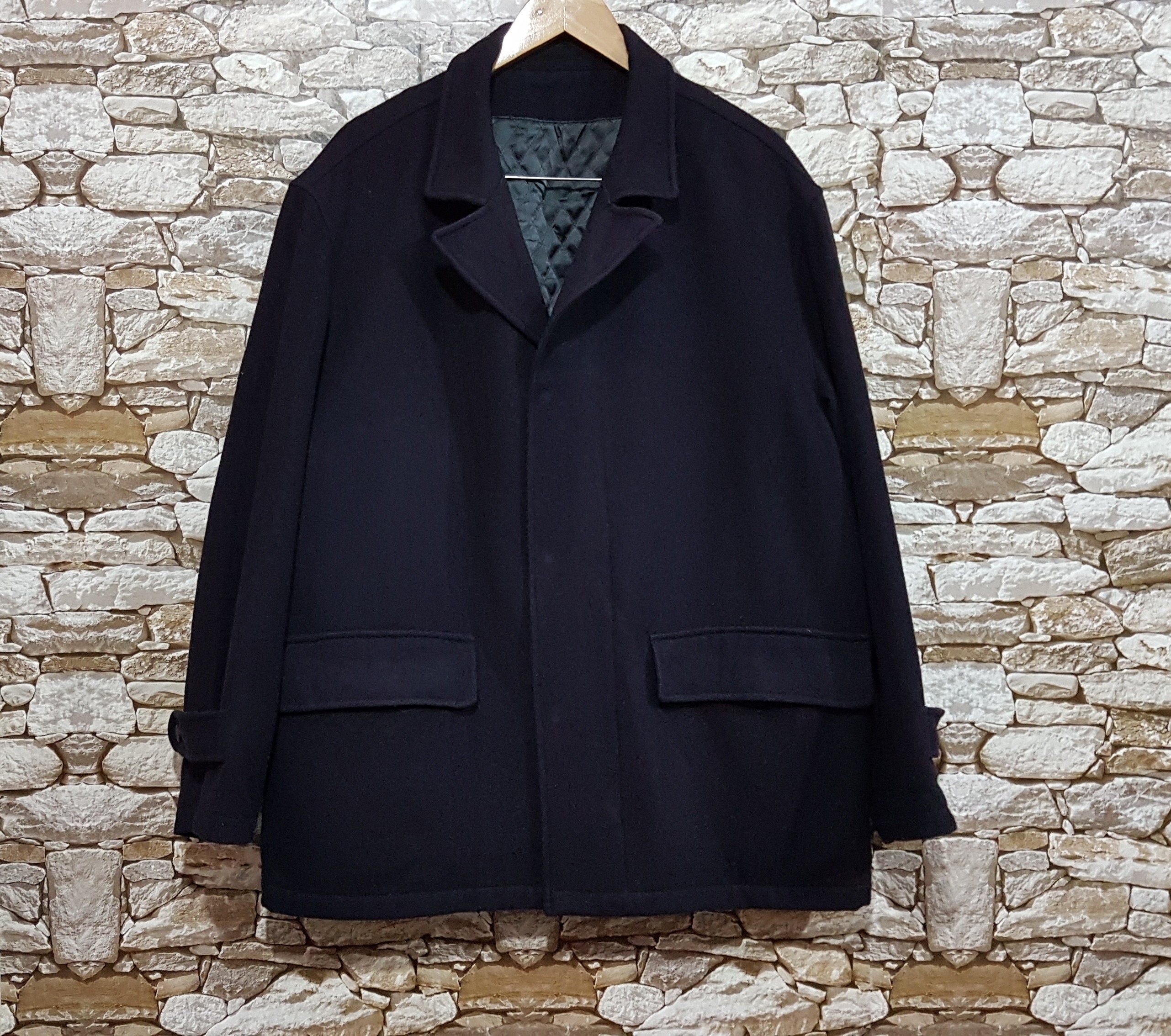 Vintage yves saint laurent wool Coat Jacket mens ysl trench Etsy