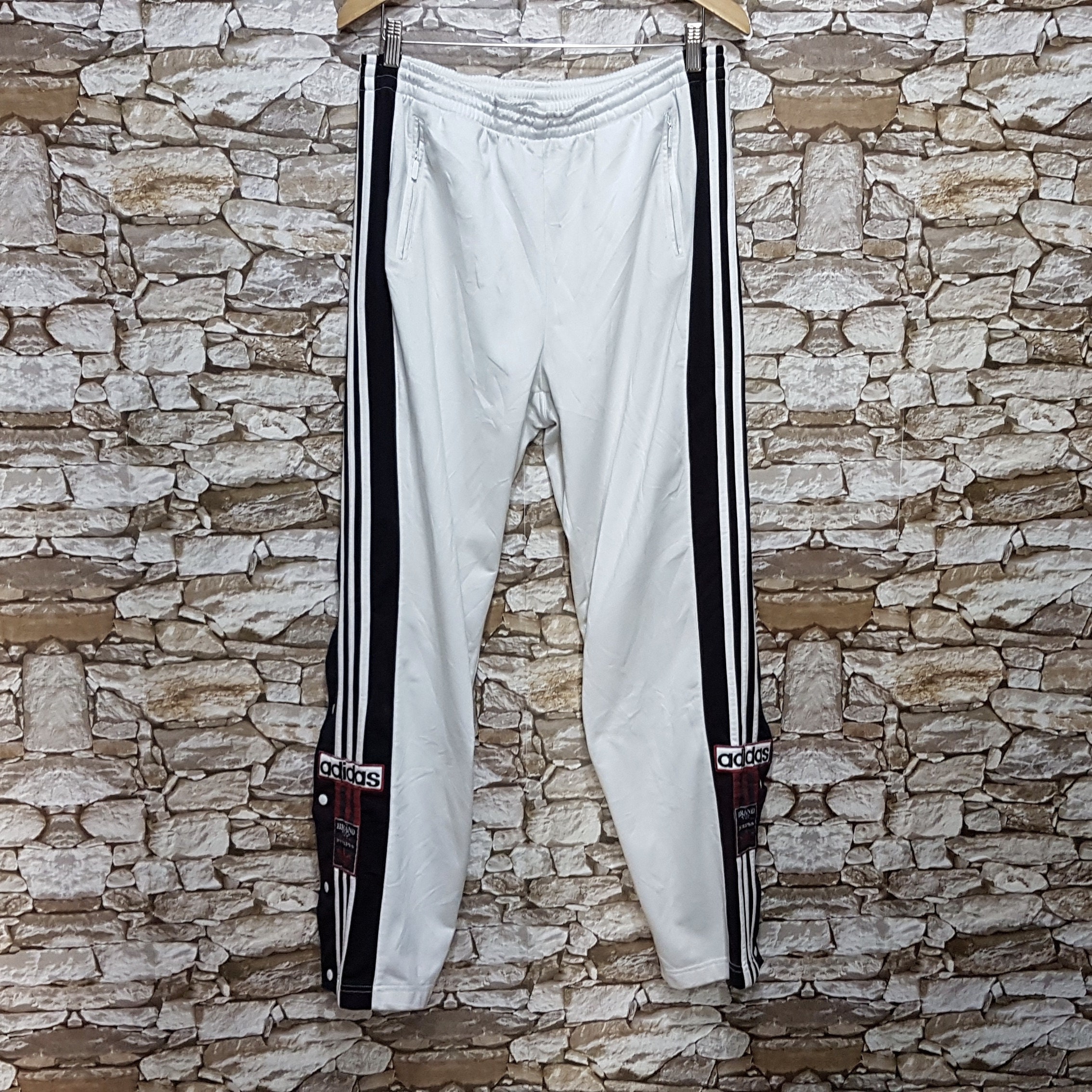 Vintage Adidas Track Pants 3 stripe Men size M / 90's Etsy