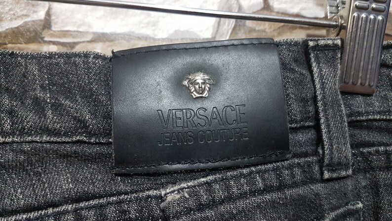 L14 UK vintage clothing women Vintage 90s Versace Jeans Couture retro Jeans pant Trousers high waisted Women Size