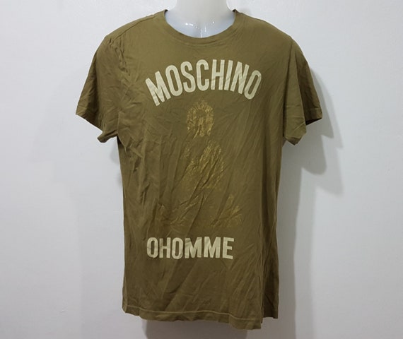 Vintage MOSCHINO shirt unisex size: L big logo Mos