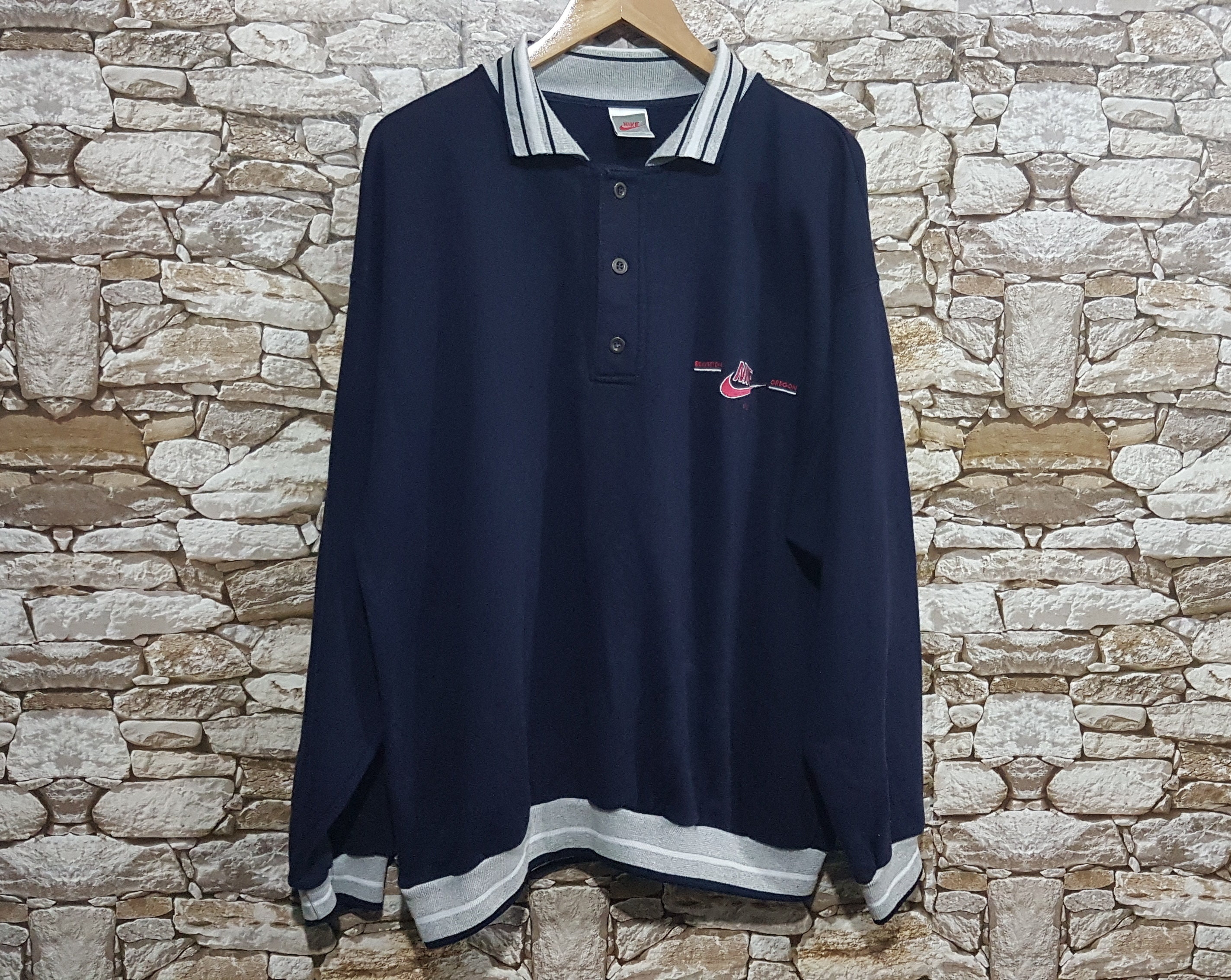 vintage nike polo sweatshirt