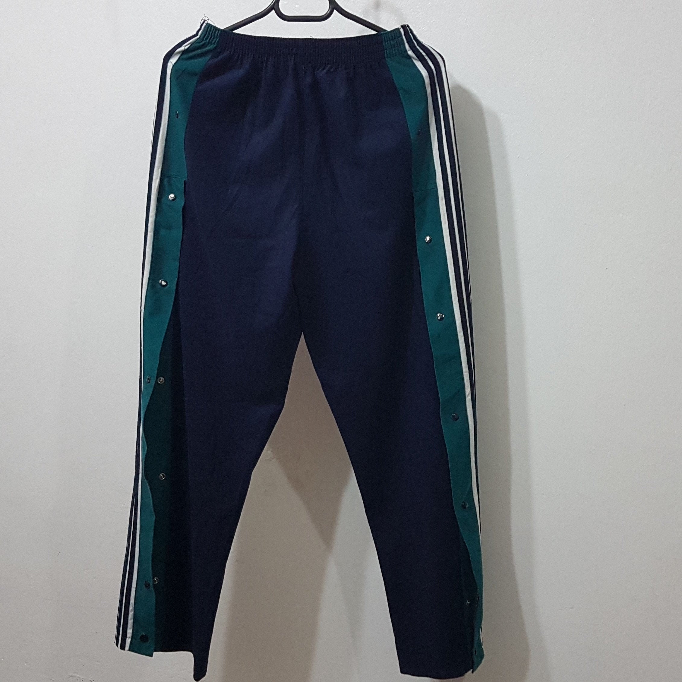 adidas 3 stripe blue track pants