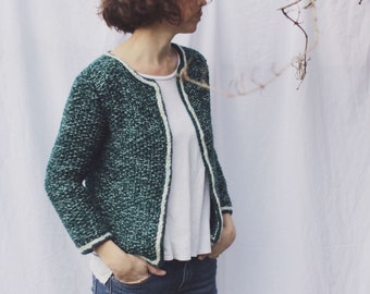 Gabrielle jacket, English knitting pattern