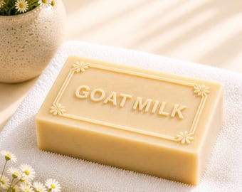 Unscented Goat Milk Soap | Fragrance-Free Soap | Creamy Moisturizing Bar | Simple Skincare | Pure & Gentle Everyday Cleanse