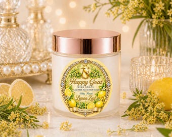 Lemon Zest Goat Milk Face & Body Cream | Paraben-Free, Sulfate-Free, Delicately Scented Cream | Limited Edition | Gift for Her