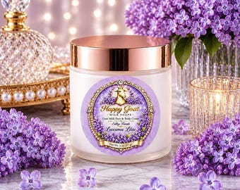 Luscious Lilac Goat Milk Face & Body Cream | Delicately Scented Cream | Nourishing Cream | Gift for Her