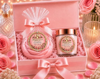 Rose Petals Luxury Goat Milk Bath & Beauty Gift Set | Goat Milk Set for Her