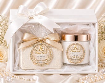 Unscented Goat Milk Soap & Cream | Luxury Fragrance-Free Gift Set | Gentle Moisturizing Soap | Nourishing Cream | Gift for Her