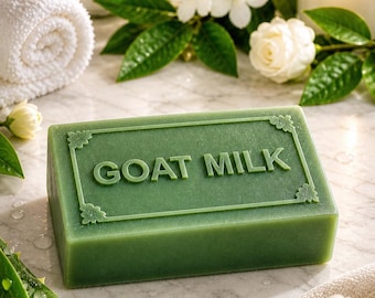 Fresh Aloe Goat Milk Soap | Hydrating Aloe Soap | Gentle Handmade Bath Bar | Sensitive Skin | Spa Gift for Her