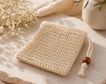 Sisal Soap Saver Bag | Exfoliating Soap Pouch | Soap Saver for Handmade Soap | Eco-Friendly Bath Accessory | Natural Soap Holder