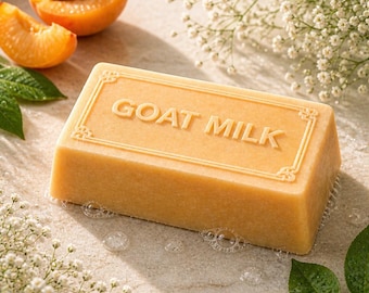 Sun-Kissed Apricot Goat Milk Soap | Fruity Handmade Soap Bar | Sweet Scent Soap | Gift for Her | Spring Limited Edition