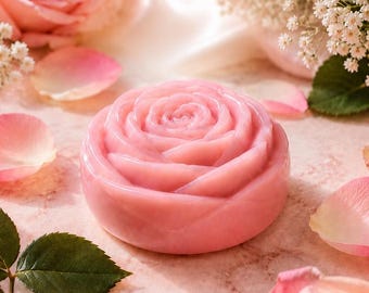 Rose Petals Goat Milk Soap | Luxury Floral Bath Bar | Moisturizing Soap | Pink Rose Soap | Gift for Her