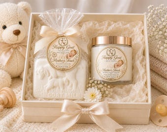 Unscented Goat Milk Soap & Cream | Fragrance-Free Baby Gift Set | Gentle Moisturizing Soap for Babies | Nourishing Cream for Babies
