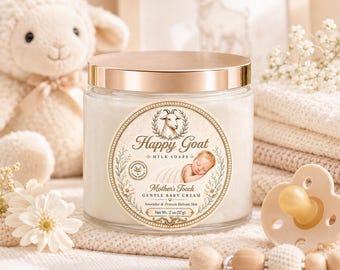 Unscented Gentle Baby Cream | Fragrance-Free, Nourishing, Moisturizing Cream for Babies