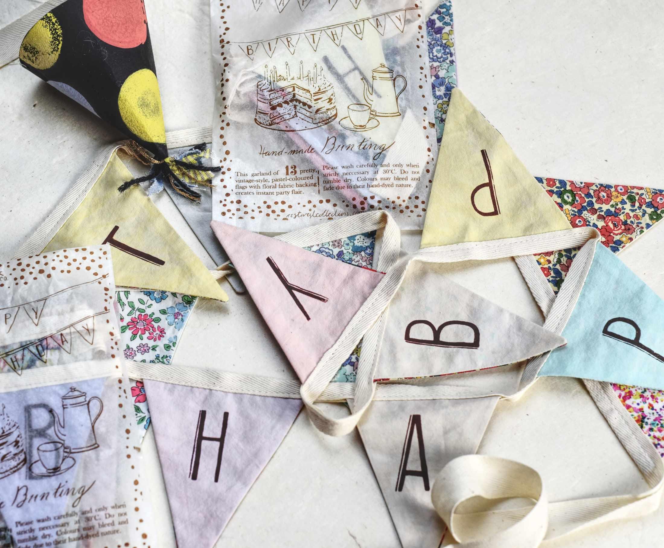 Handprinted Happy Birthday Bunting
