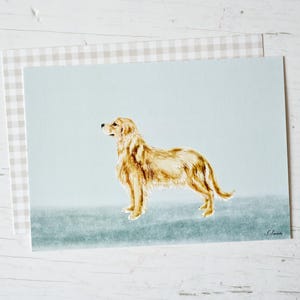 Tarjeta artística de Golden Retriever (A5)