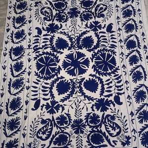 Cotton Suzani throw bedspread suzani embroidery, Suzani wall hanging table cover, Suzani bedcover