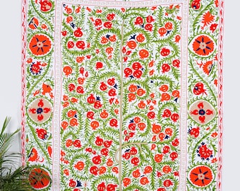 Suzani couvre-lit drap brodé indien tenture murale