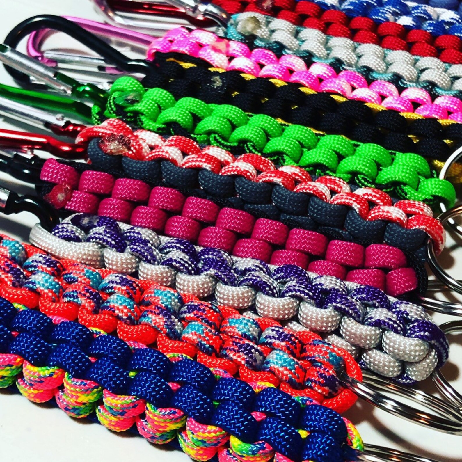 Keychain Paracord Keychain Square Knot Box Knot Etsy