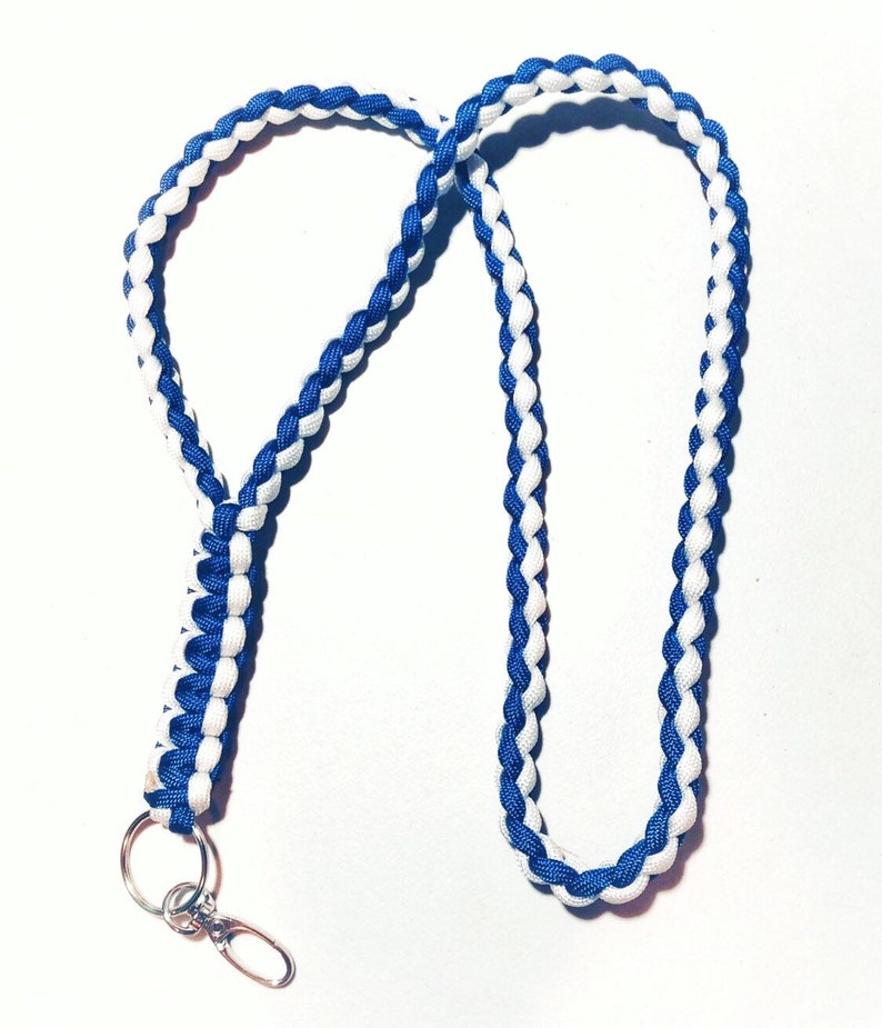 Lanyard Paracord Lanyard 4 Strand Braid Cobra Stitch Etsy