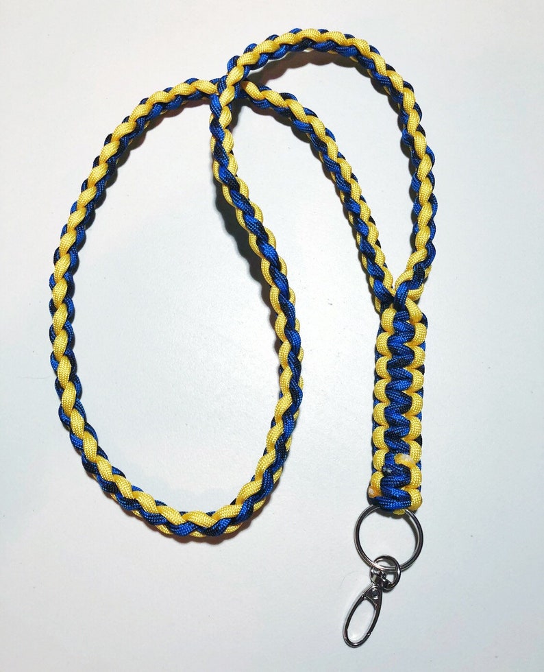 Lanyard Paracord Lanyard 4 Strand Braid Cobra Stitch Etsy