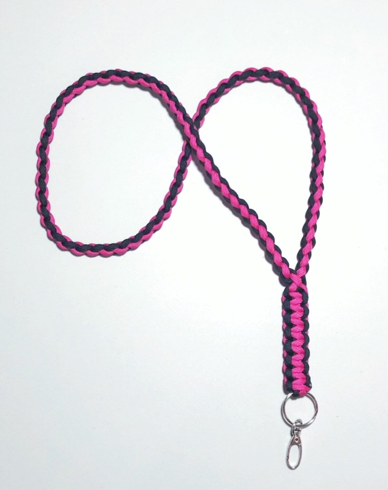 Lanyard Paracord Lanyard 4 Strand Braid Cobra Stitch Etsy