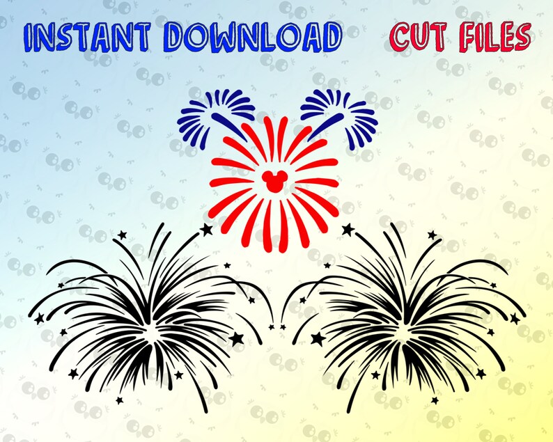 Download Clip Art Disney Fireworks Svg Mickey Mouse Head Fireworks Svg Disney Digital Cut Files Instant Download Design For Cricut Or Silhouette Art Collectibles Clip Art