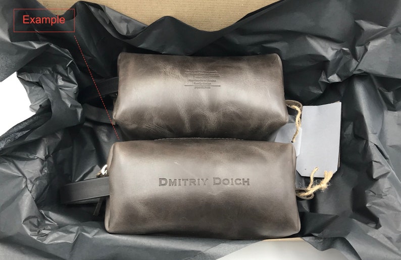 leather dopp bolsa