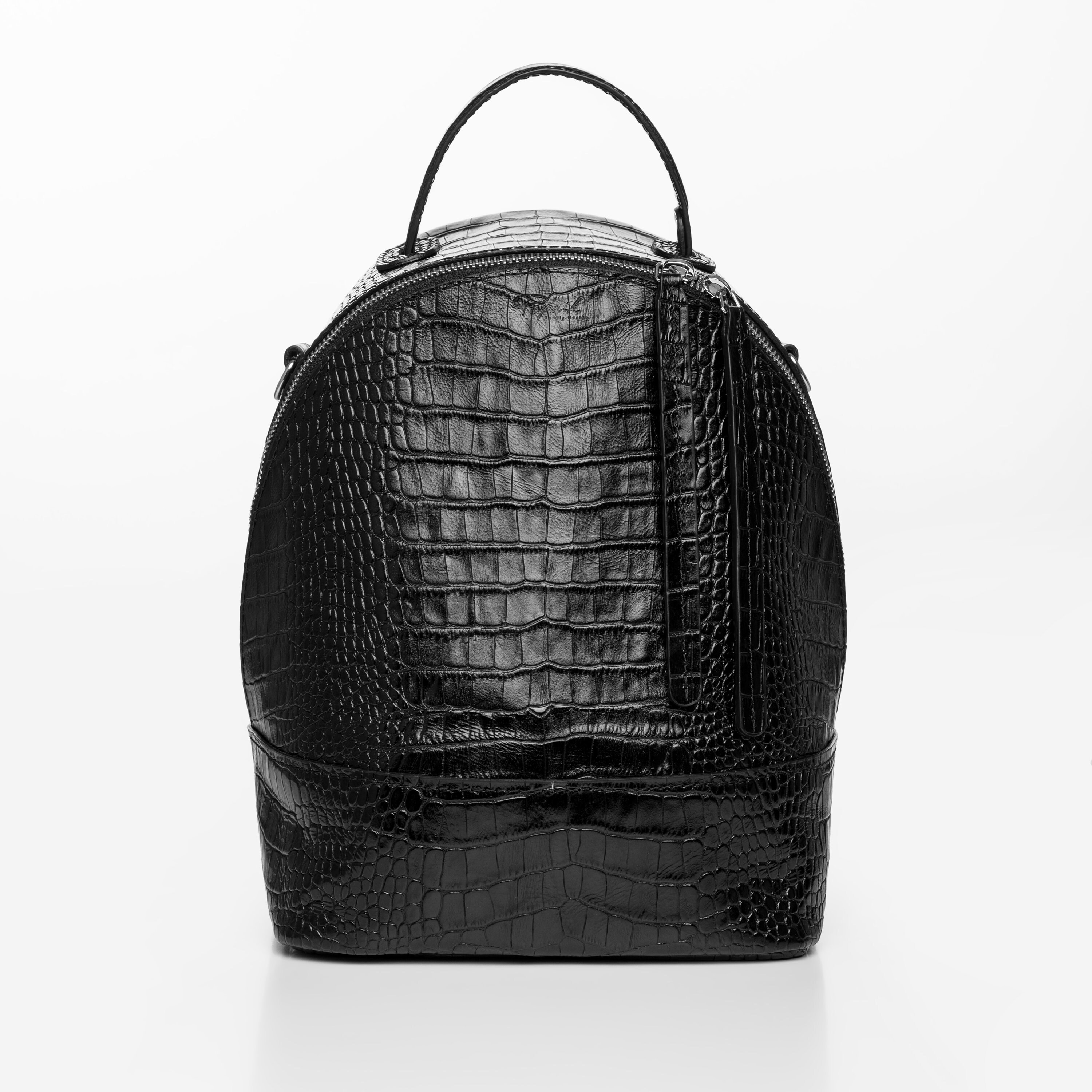 black crocodile backpack