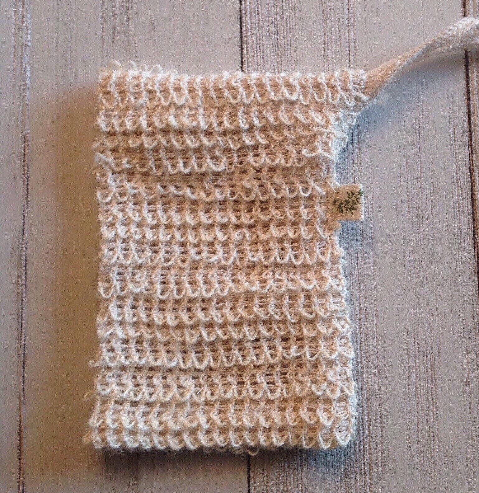 Natural sisal soap saver bag