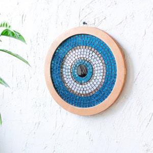 Evil Eye Medium Size Glass Mosaic
